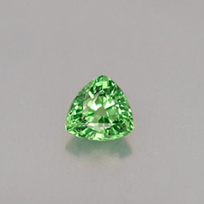 0.27カラットの天然クロムグリーンツァボライトガーネット（4×3.9 mm・トリリアント）