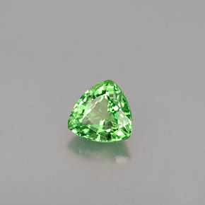 0.27カラットの天然クロムグリーンツァボライトガーネット（4×3.9 mm・トリリアント）