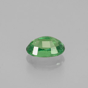 0.61カラットの天然クロムグリーンツァボライトガーネット（6×4 mm・オーバルカット）