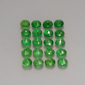 カラットの天然クロムグリーンツァボライトガーネット（2.31 mm・ラウンドカット）