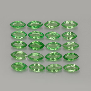 3.00カラットの天然鮮やかなグリーンツァボライトガーネット（5.2×2.6 mm・マーキス）