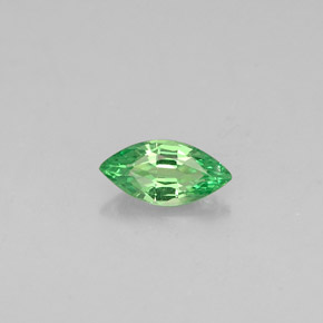 0.25カラットの天然クロムグリーンツァボライトガーネット（6×3.1 mm・マーキス）