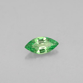 0.25カラットの天然クロムグリーンツァボライトガーネット（6×3.1 mm・マーキス）