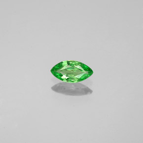 0.25カラットの天然クロムグリーンツァボライトガーネット（5.9×3.1 mm・マーキス）