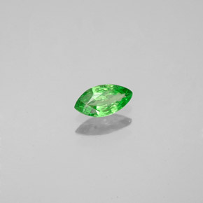 0.25カラットの天然クロムグリーンツァボライトガーネット（5.9×3.1 mm・マーキス）