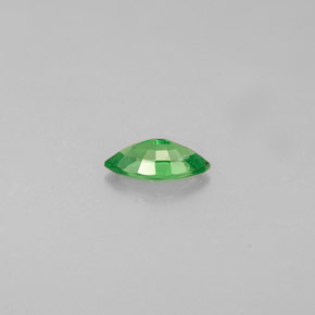 0.25カラットの天然クロムグリーンツァボライトガーネット（5.8×3.1 mm・マーキス）