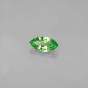 0.29カラットの天然クロムグリーンツァボライトガーネット（6×3.1 mm・マーキス）