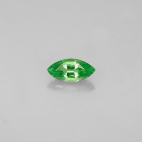 0.26カラットの天然クロムグリーンツァボライトガーネット（5.9×3 mm・マーキス）