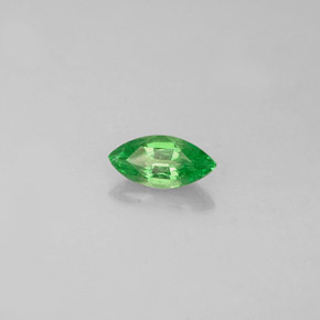 0.26カラットの天然クロムグリーンツァボライトガーネット（5.9×3 mm・マーキス）