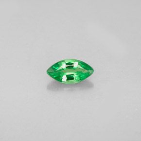 0.27カラットの天然クロムグリーンツァボライトガーネット（6×3.1 mm・マーキス）