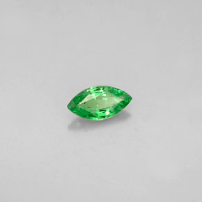 0.24カラットの天然クロムグリーンツァボライトガーネット（6×3.1 mm・マーキス）