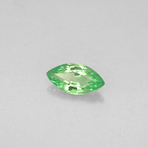 0.28カラットの天然クロムグリーンツァボライトガーネット（6.1×3.2 mm・マーキス）