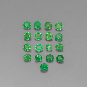 カラットの天然クロムグリーンツァボライトガーネット（2.44 mm・ラウンドカット）
