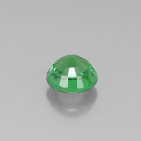 0.52カラットの天然クロムグリーンツァボライトガーネット（4.53 mm・ラウンドカット）