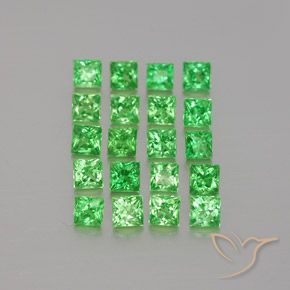 Shop natural 1.54ct 鮮やかなグリーン ツァボライトガーネット gems, 四角形, from タンザニア at GemSelect. In stock, global shipping!