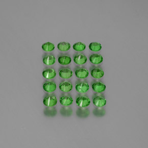 2.23カラットの天然ミディアムグリーンツァボライトガーネット（2.82 mm・ラウンドカット）
