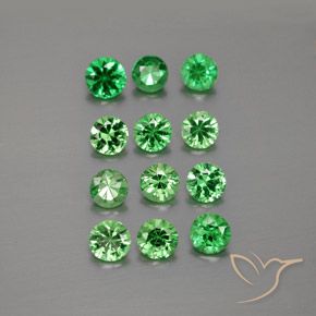 Shop natural 2.94ct ミディアムグリーン ツァボライトガーネット gems, ラウンド, from タンザニア at GemSelect. In stock, global shipping!