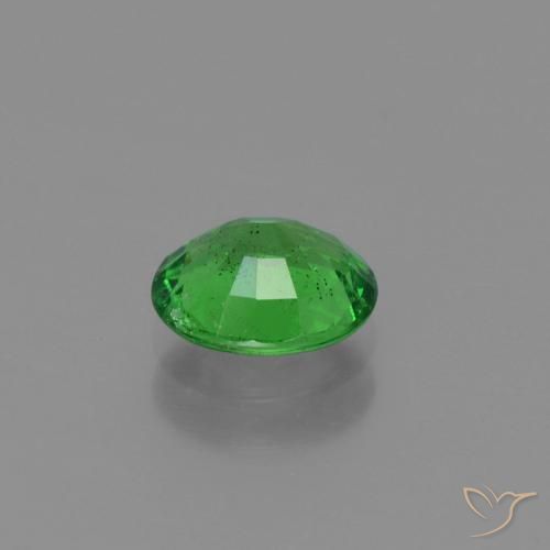 1.00カラットの天然エレクトリックグリーンツァボライトガーネット（6.8×5.7 mm・オーバルカット）