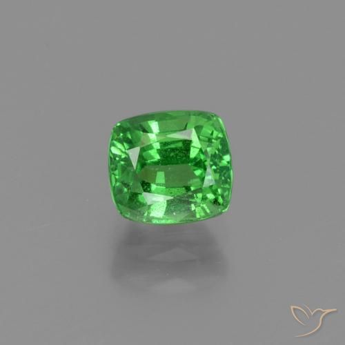 1.18ct 天然 エレクトリックグリーン ツァボライトガーネット, クッション, VS-SI