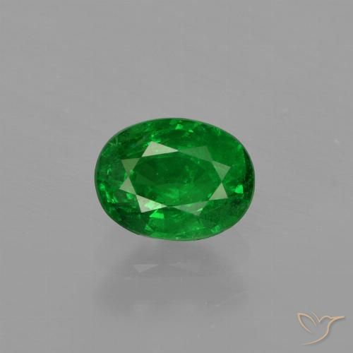 0.22ct 天然 ライブリーグリーン ツァボライトガーネット, 楕円