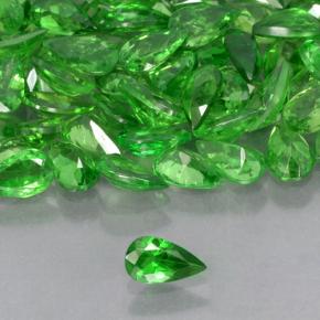 0.20カラットの天然鮮やかなグリーンツァボライトガーネット、洋梨の形、VS