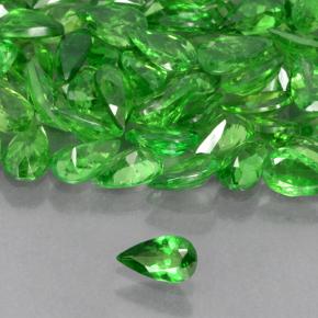 0.20カラットの天然鮮やかなグリーンツァボライトガーネット、洋梨の形、VS