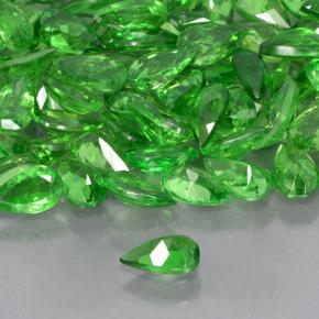 0.20カラットの天然鮮やかなグリーンツァボライトガーネット、洋梨の形、VS