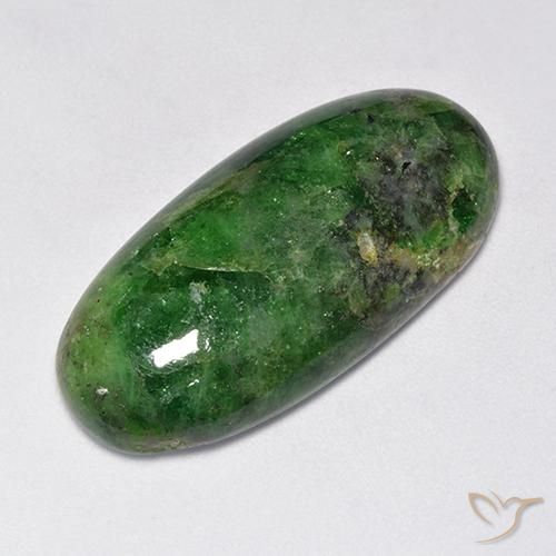 33.54ct 天然 ダークグリーン ツァボライトガーネット, 楕円形, オペーク