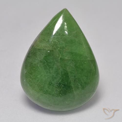 9.99ct 天然 ミディアムグリーン ツァボライトガーネット, 洋梨の形, 半透明