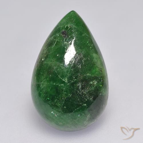 9.89ct 天然 パイングリーン ツァボライトガーネット, 洋梨の形, 半透明