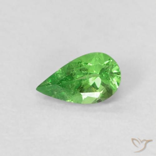 0.24ct 天然 ライブリーグリーン ツァボライトガーネット, 洋梨の形, VS