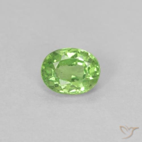 0.22ct 天然 ライブリーグリーン ツァボライトガーネット, 楕円形, VS