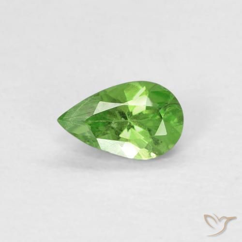 0.26ct 天然 ライブリーグリーン ツァボライトガーネット, 洋梨の形, VVS-VS