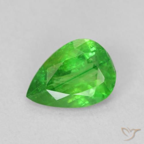 0.82ct 天然 ライブリーグリーン ツァボライトガーネット, 洋梨の形, VS-SI