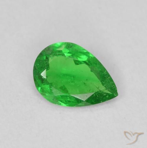 0.53ct 天然 ミディアムグリーン ツァボライトガーネット, 洋梨の形, SI