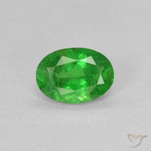 0.92ct 天然 ミディアムグリーン ツァボライトガーネット, 楕円形, SI