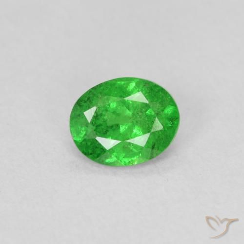 0.74ct 天然 ミディアムグリーン ツァボライトガーネット, 楕円形, VS-SI