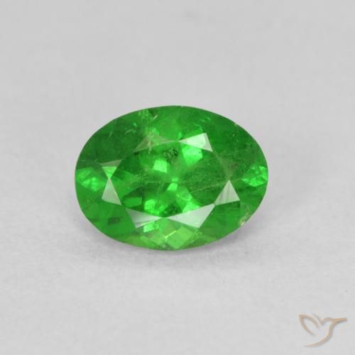 1.10ct 天然 エレクトリックグリーン ツァボライトガーネット, 楕円形, VS-SI