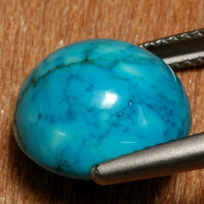 8.98カラットの天然ブルーターコイズ（12.6×12.5 mm・オーバルカット）