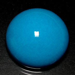 21.96カラットの天然ブルーターコイズ、ラウンドカット、オペーク