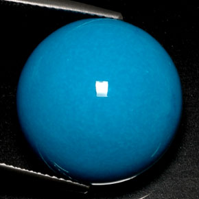 21.96カラットの天然ブルーターコイズ、ラウンドカット、オペーク