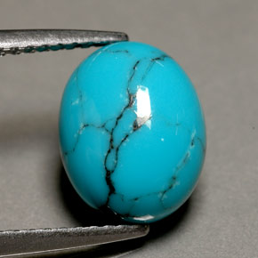 1.93カラットの天然ブルーターコイズ（10.1×8.1 mm・オーバルカット）