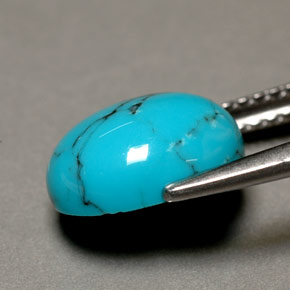 1.93カラットの天然ブルーターコイズ（10.1×8.1 mm・オーバルカット）