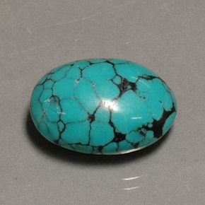 12.98カラットの天然ブルーターコイズ（18.5×13.4 mm・オーバルカット）