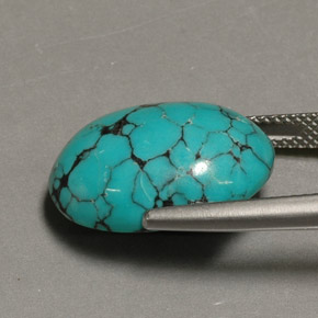 12.98カラットの天然ブルーターコイズ（18.5×13.4 mm・オーバルカット）