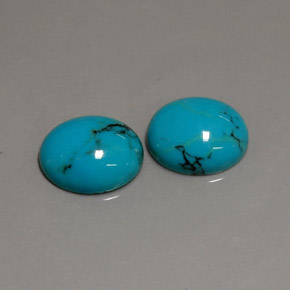 カラットの天然ブルーターコイズ（12.1×10.1 mm・オーバルカット）