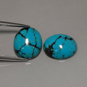 カラットの天然ブルーターコイズ（11.9×10.1 mm・オーバルカット）