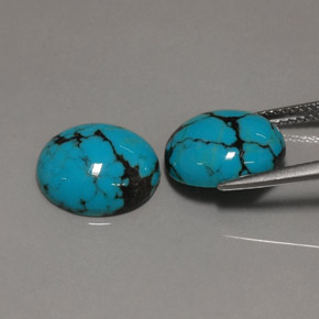 カラットの天然ブルーターコイズ（11.9×10.1 mm・オーバルカット）