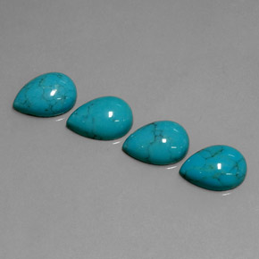 カラットの天然ブルーターコイズ（10×7.1 mm・洋梨の形）