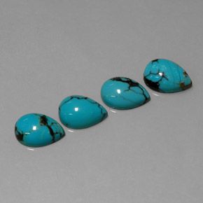 カラットの天然ブルーターコイズ（9.9×7 mm・洋梨の形）